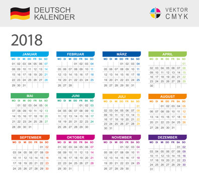 Deutsch kalender 2018