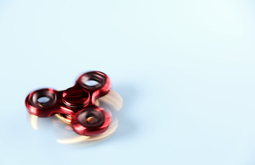 two fidget spinner popular toy,copy space.