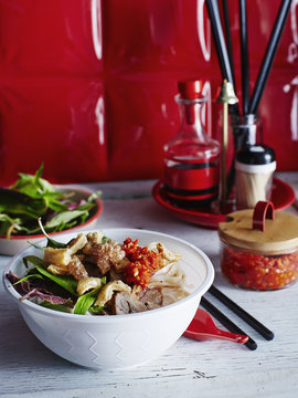 Vietnamese dish with chilli garlic sauce