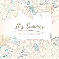 Summer paradise holiday marine card