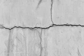 Old vintage gray concrete crack wall
