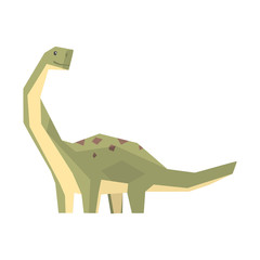 Cartoon hypsilophodon dinosaur character, Jurassic period animal vector Illustration