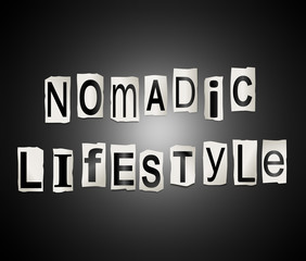 Nomadic lifestyle concept.