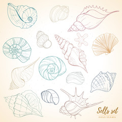 Seashell paradise holiday marine set