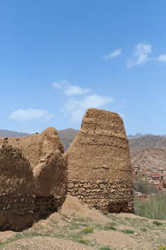 fort at abyaneh village a relic of ancient Persia, 2500 yers ago,Kashan, Iran