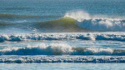 Beautiful breaking wave at New Smyrna Beach, Florida