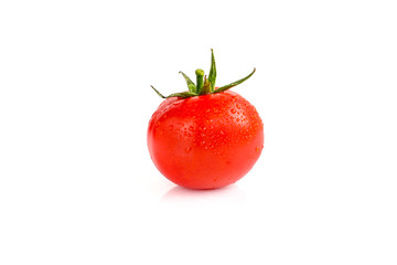 Fresh red tomato isolated on white background