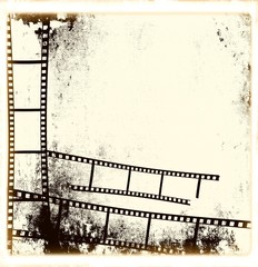 Retro sepia film strip frame or background