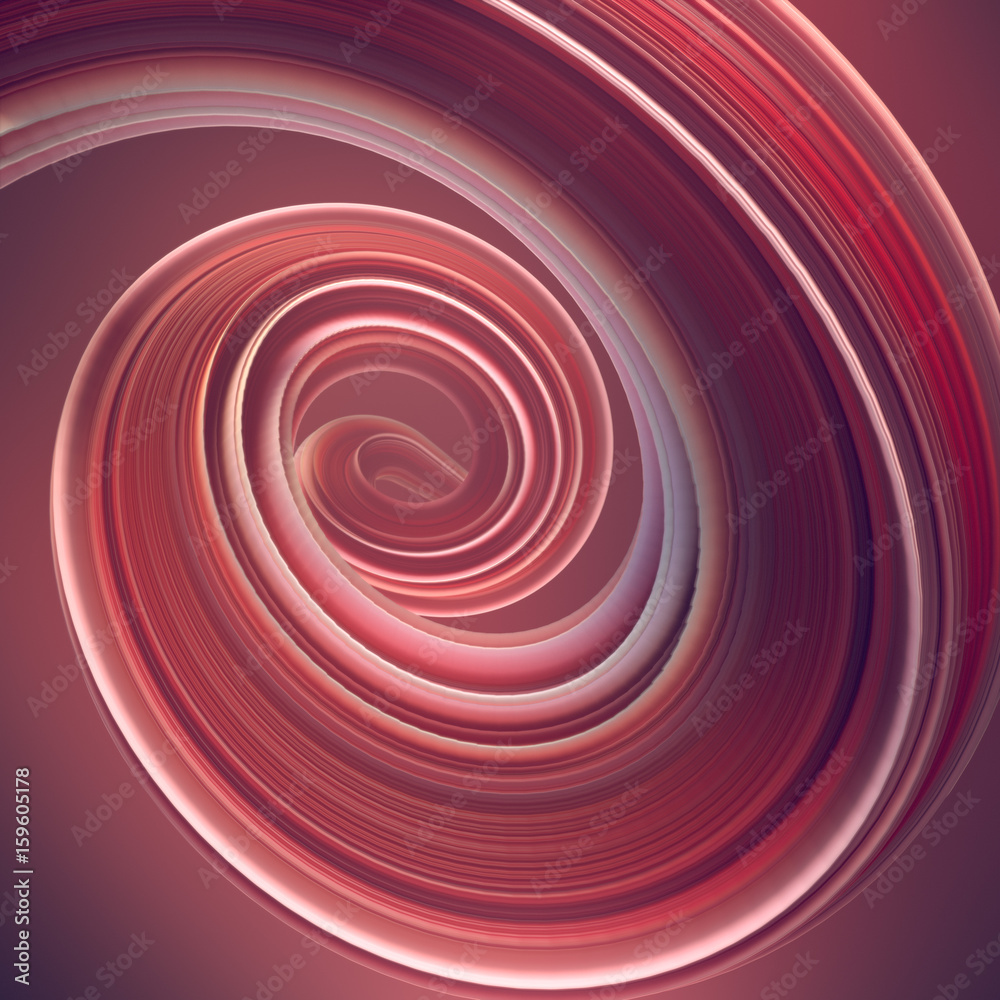 Leinwandbilder colored twisted shape. computer generated abstract geometric 3d render illustration