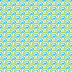 seamless Traditional japanese seigaiha ocean wave pattern