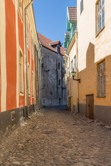 Fototapeta na wymiar Old Street In Tallinn City