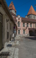 Medieval Street In Tallinn City