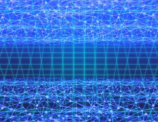 cloud storage security information, data deep learning hologram ai technology robotic, futuristic cyber network system online