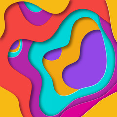 3D abstract background with paper cut shapes. Vector design layout for business presentations, flyers, posters.