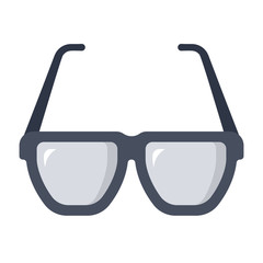 Opticianry concept with glasses, vector icon in flat style