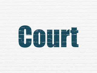 Law concept: Court on wall background