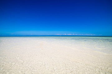 Shallow water in virgin island of Bohol, Philippines