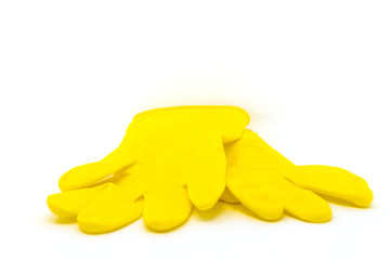 pair of gloves isolated on white background
