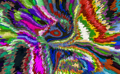 Abstract bird of paradise