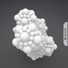 Molecule. 3D concept illustration. Vector template.