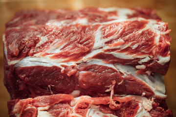fresh raw meat texture, closeup view