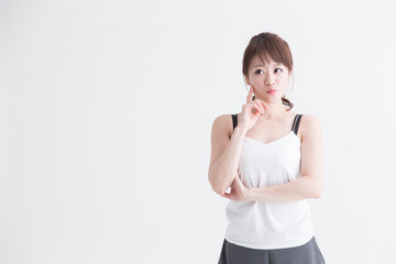 エクササイズ・女性(白バック)