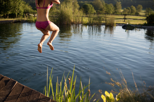 Baden im Naturpool