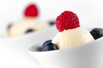Ice and berries