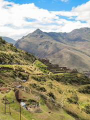 Landscape of Pisaq, in the Sacred Valley of the Incas, Peru