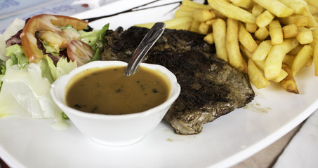 Steak with potatoes