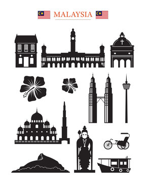 Malaysia Landmarks Architecture Building Object Set