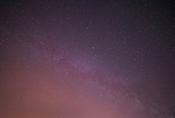 Fototapeta na wymiar landscape with Milky Way in night sky
