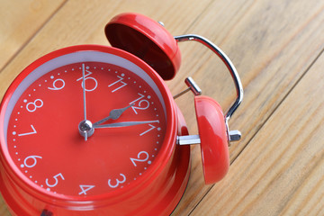 red alarm clock