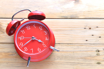 red alarm clock