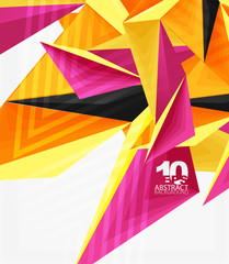 3d modern triangle low poly abstract geometric vector