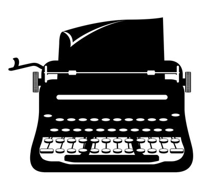 recommend clip art: typewriter old retro vintage icon stock vector illustration