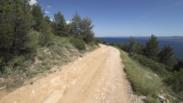  croatia biking gravel road coast