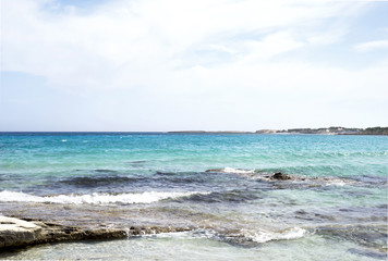 Fototapeta na wymiar Coast and sea in Ayia Napa, Cyprus.