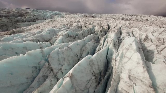 ICELAND &ndash; SEPTEMBER 2016 : Aerial shot over Vatnaj&ouml;kull Glacier on a beautiful day