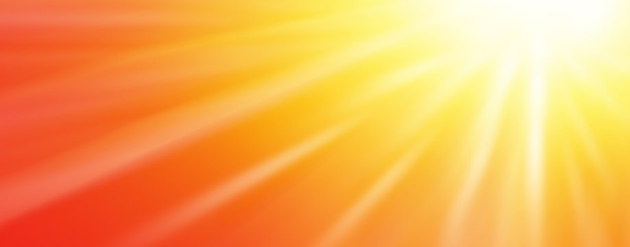 Sonnenstrahlen - Panorama Hintergrund Illustration f&uuml;r Beleuchtungseffekt