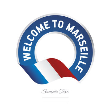 Welcome to Marseille France flag logo icon