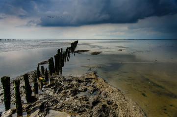 Stormy skies over the Frysian Waddenzee