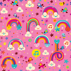 rainbows seamless pattern