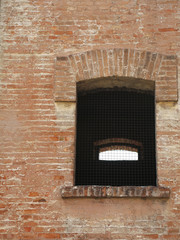 Window of an old brick building