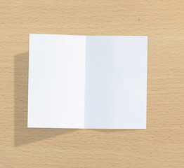 White Paper On Wood Table Of Background