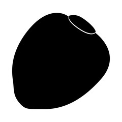 Isolated chontaduro silhouette