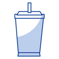 soda drink in plastic cup vector illustration design