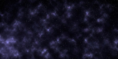  Illustrated nebula and stars in space