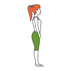 woman with sport wear vector illustration design