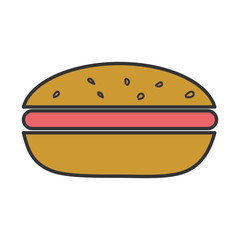 delicious hamburger fast food vector illustration design